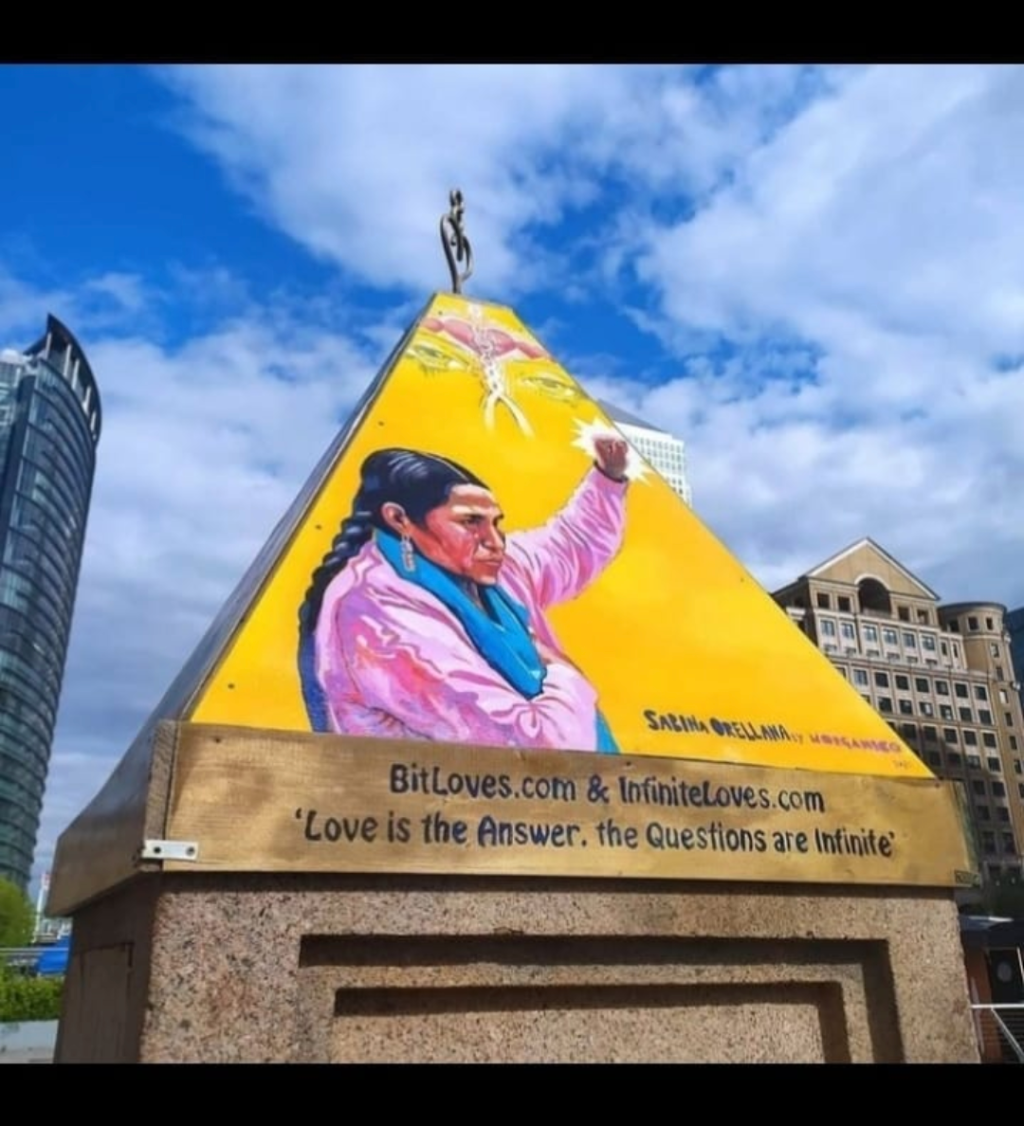 Collaborative Art Project on plinth of former Slave Trader Monument, Docklands. December&nbsp;2020